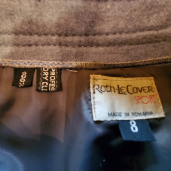 Roth-LeCover California 100% Wool Gray Skirt, lined, Size 8 - Picture 4 of 5